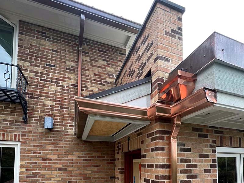 Centralia Copper Gutter Installation